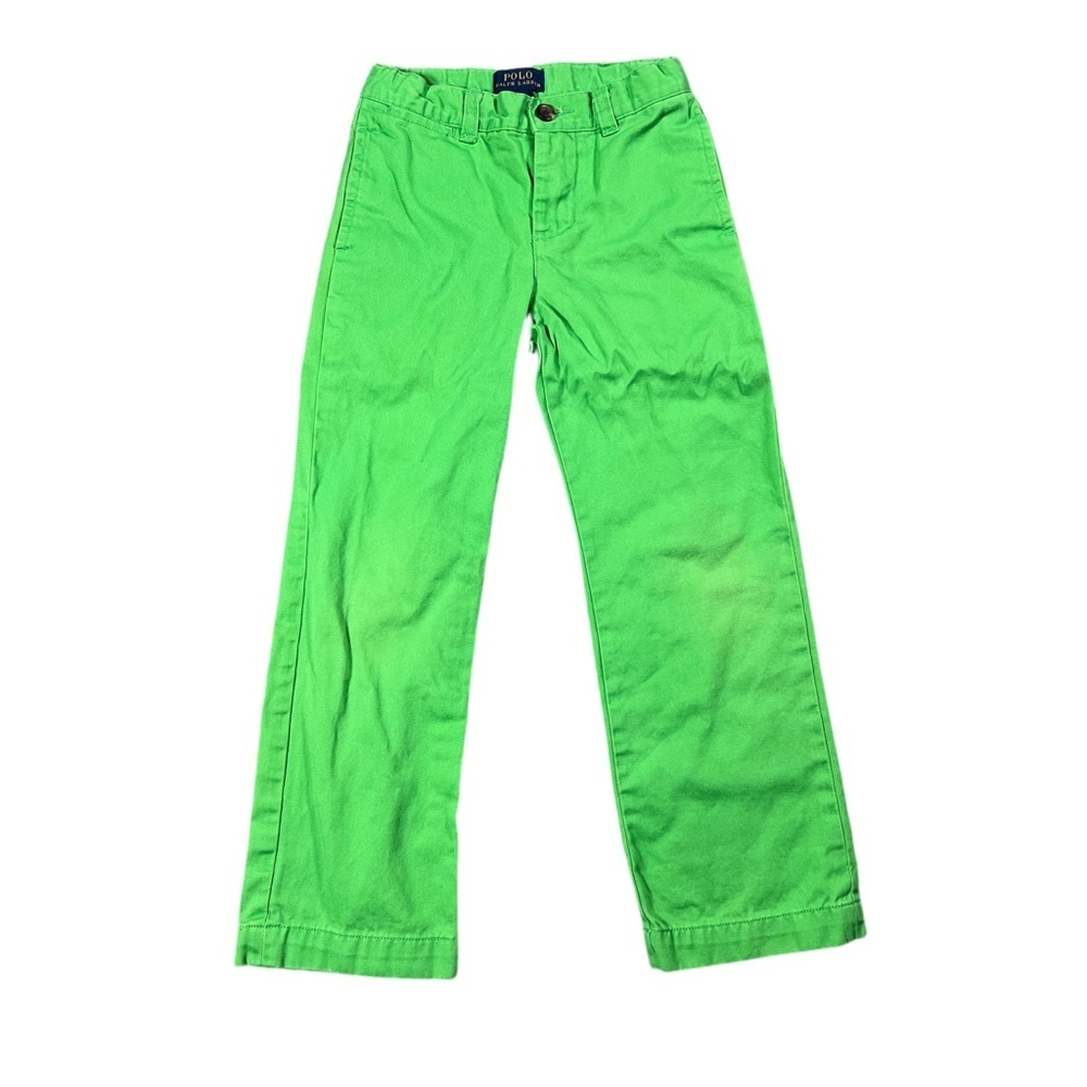 Polo Ralph Lauren Boys Green Chino Pants Straight Leg Size 5
